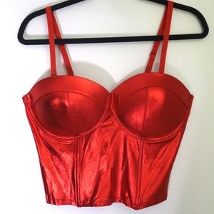 Red Bustier Top